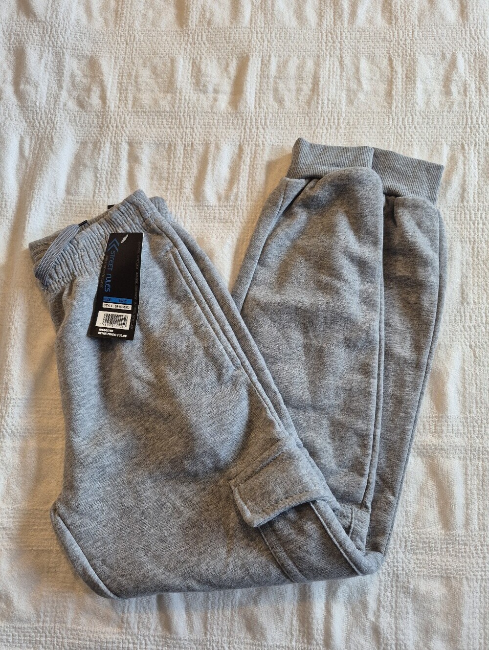 Street Rules Clothing Co boys 10/12 gray jogging pants NWT
